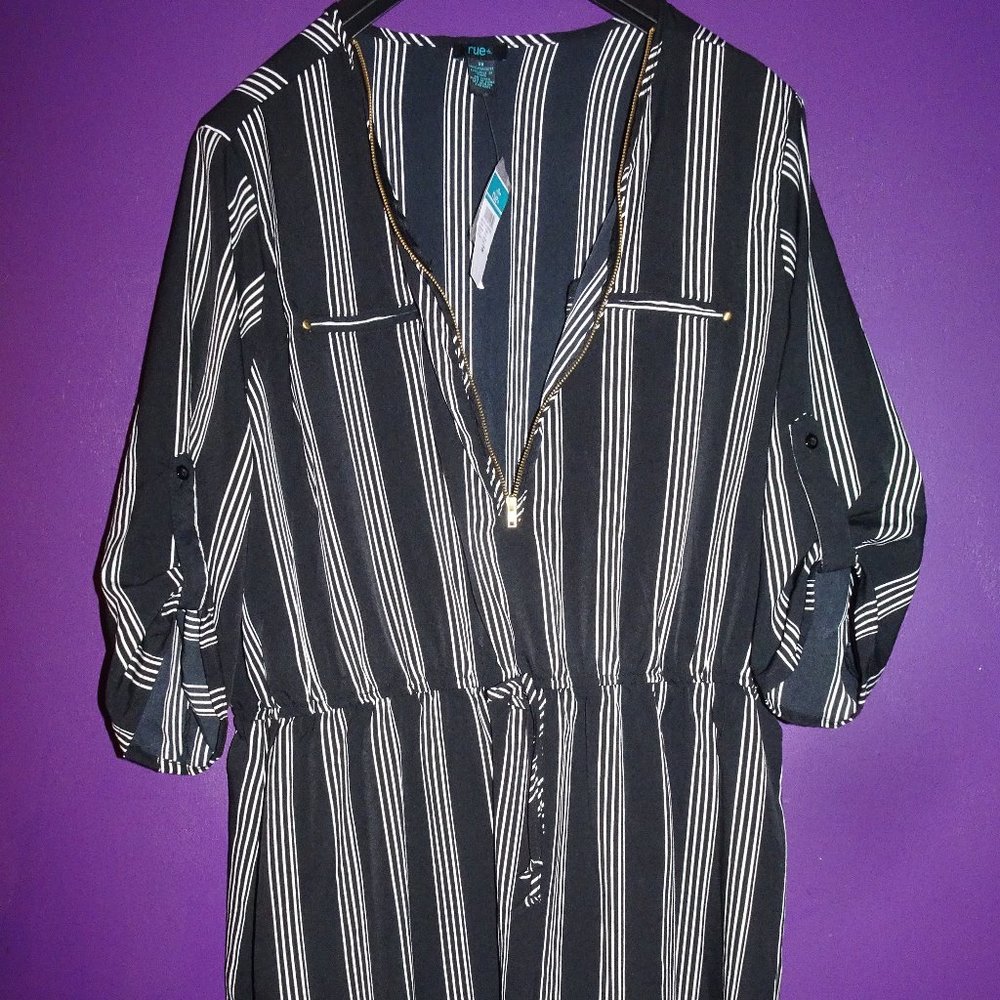 RUE21 NEW Black & White Plus Size Dress 2X